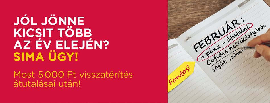 Cofidisbank Hitelkártya Februári Promóció