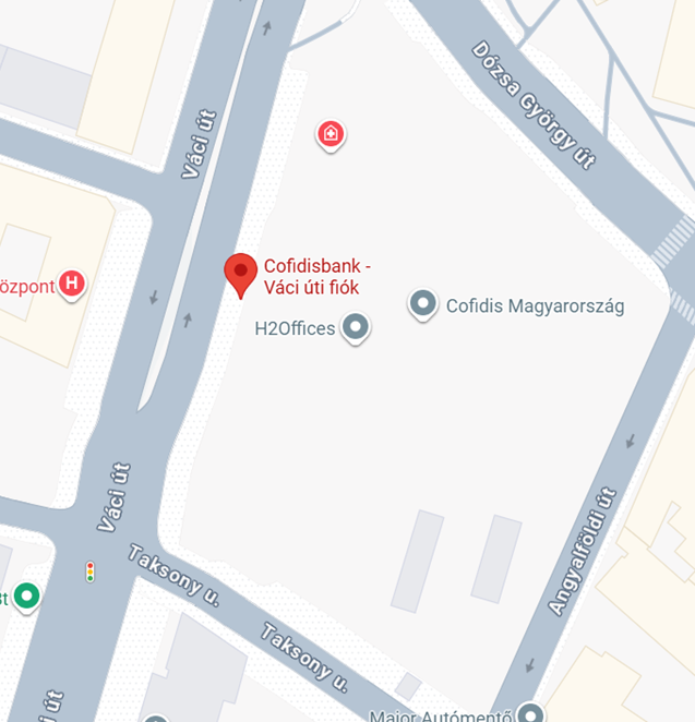 Cofidisbank fiókiroda Google térkép
